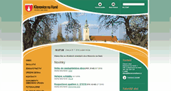 Desktop Screenshot of klenovicenahane.cz
